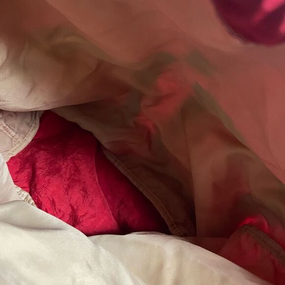 Kipling vintage 1990s red drawstring  Medium backpack nylon bag - Picture 9 of 11